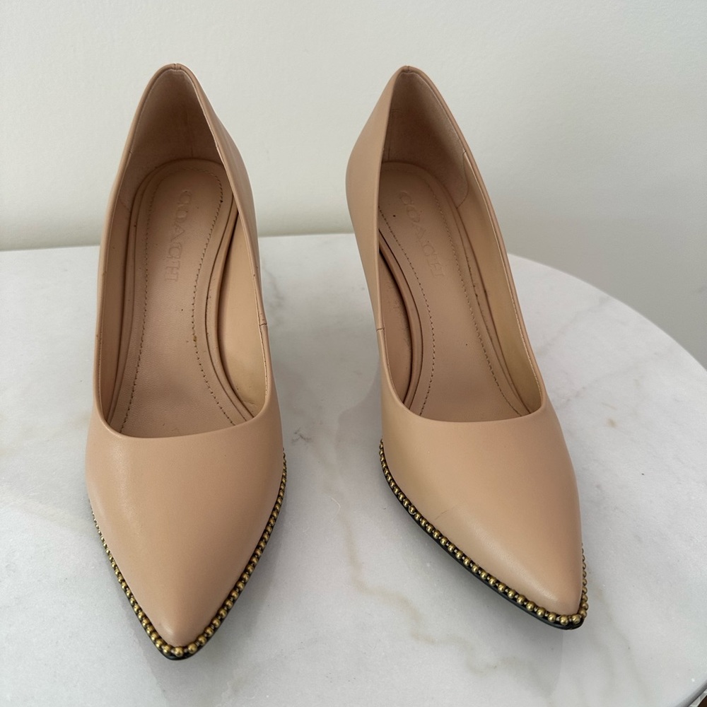 Coach beige heels